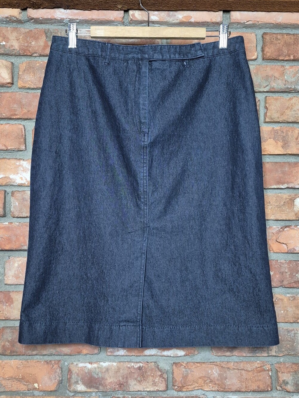 RW&CO Dark Wash Denim Pencil Midi Skirt Y2K Minimalist Size 13